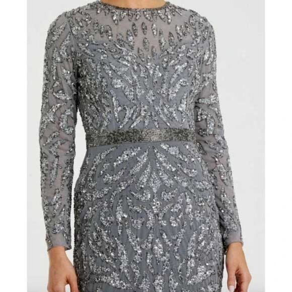 Mac Duggal 5521 Embellished Illusion Sheath Dress NWT - Picture 4 of 7